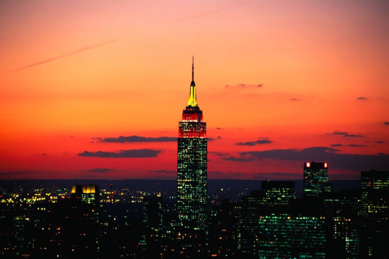 Hoàng hôn nhìn từ đài quan sát Empire State Building
